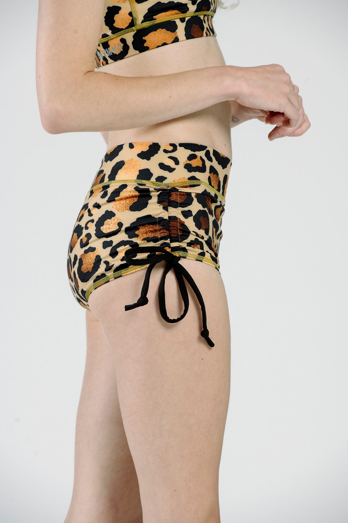 OG Side Tie Shorts // Gold + Tan Leopard